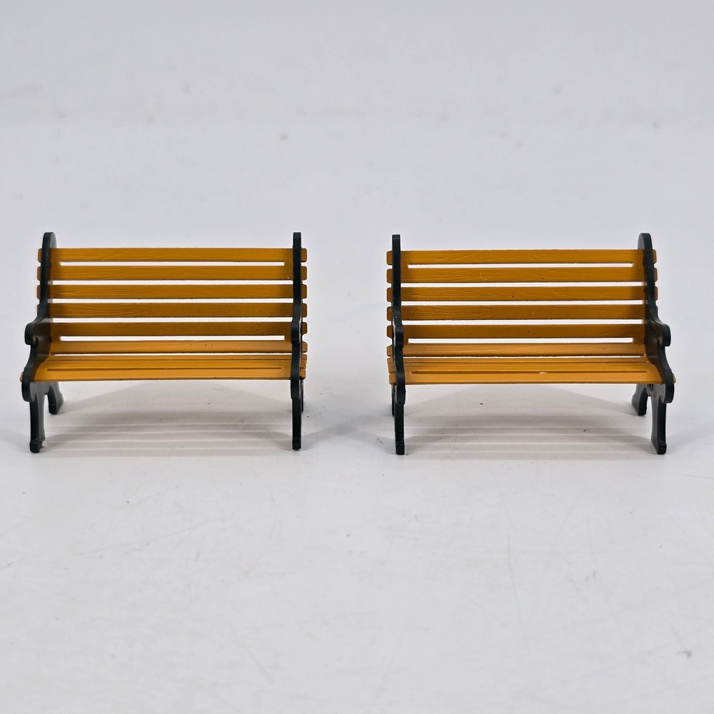 DepT 56 Village Accessory Park Bench Black Wrought Iron 5230-2 Set of 2‎ *